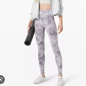 Lululemon Athletica Gray Tie-Dye Leggings